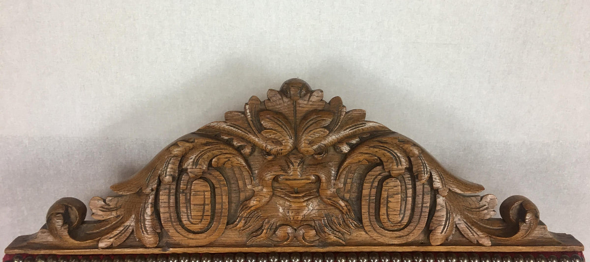 Pair of 19th Century French Louis XIII Style Throne Armchairs — detail 5