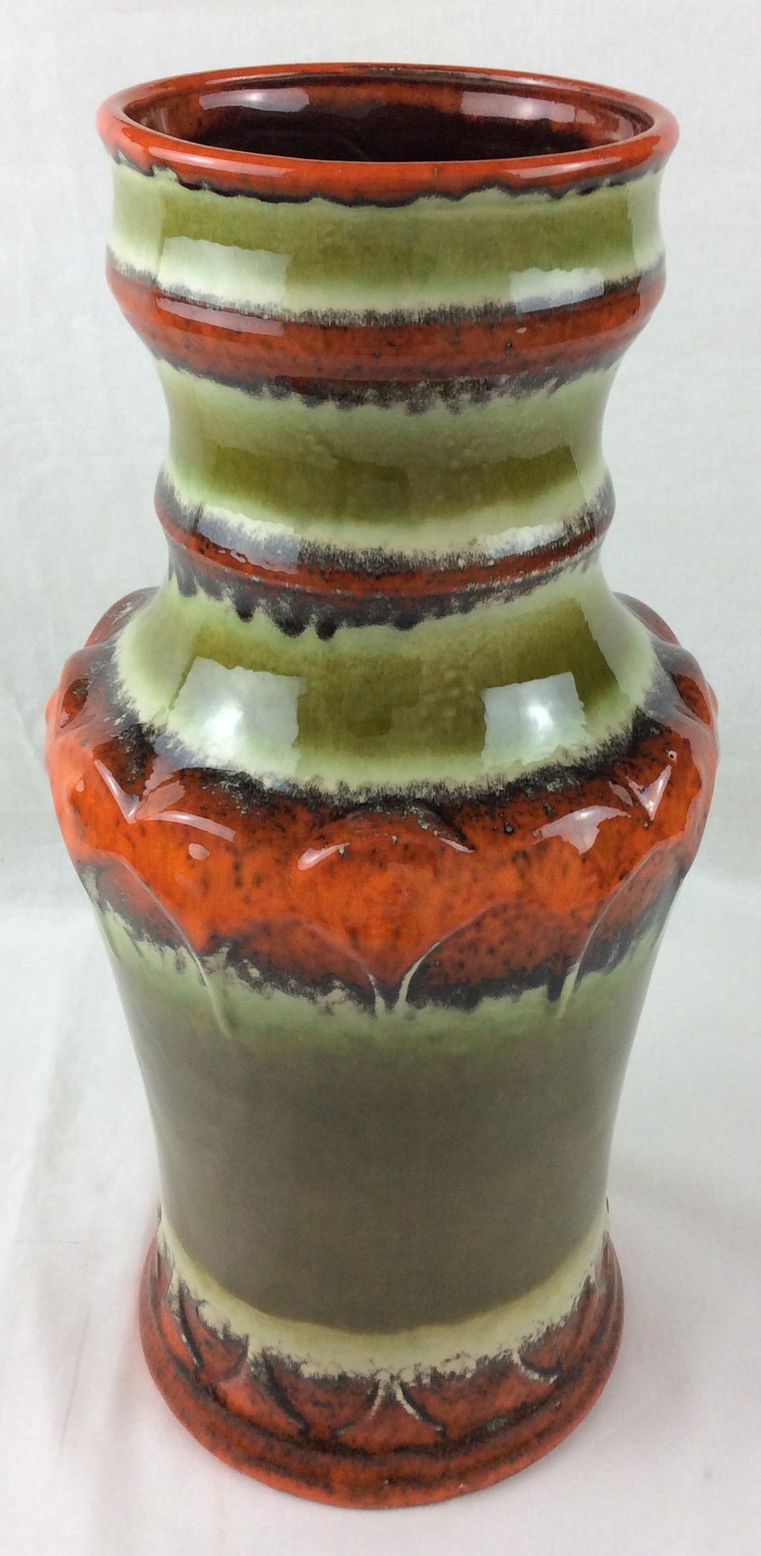 Midcentury Ceramic Vase West Germany Uebelacker Keramik Studio Pottery — detail 5