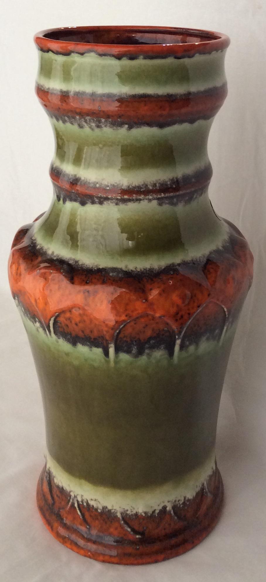 Midcentury Ceramic Vase West Germany Uebelacker Keramik Studio Pottery — detail 4