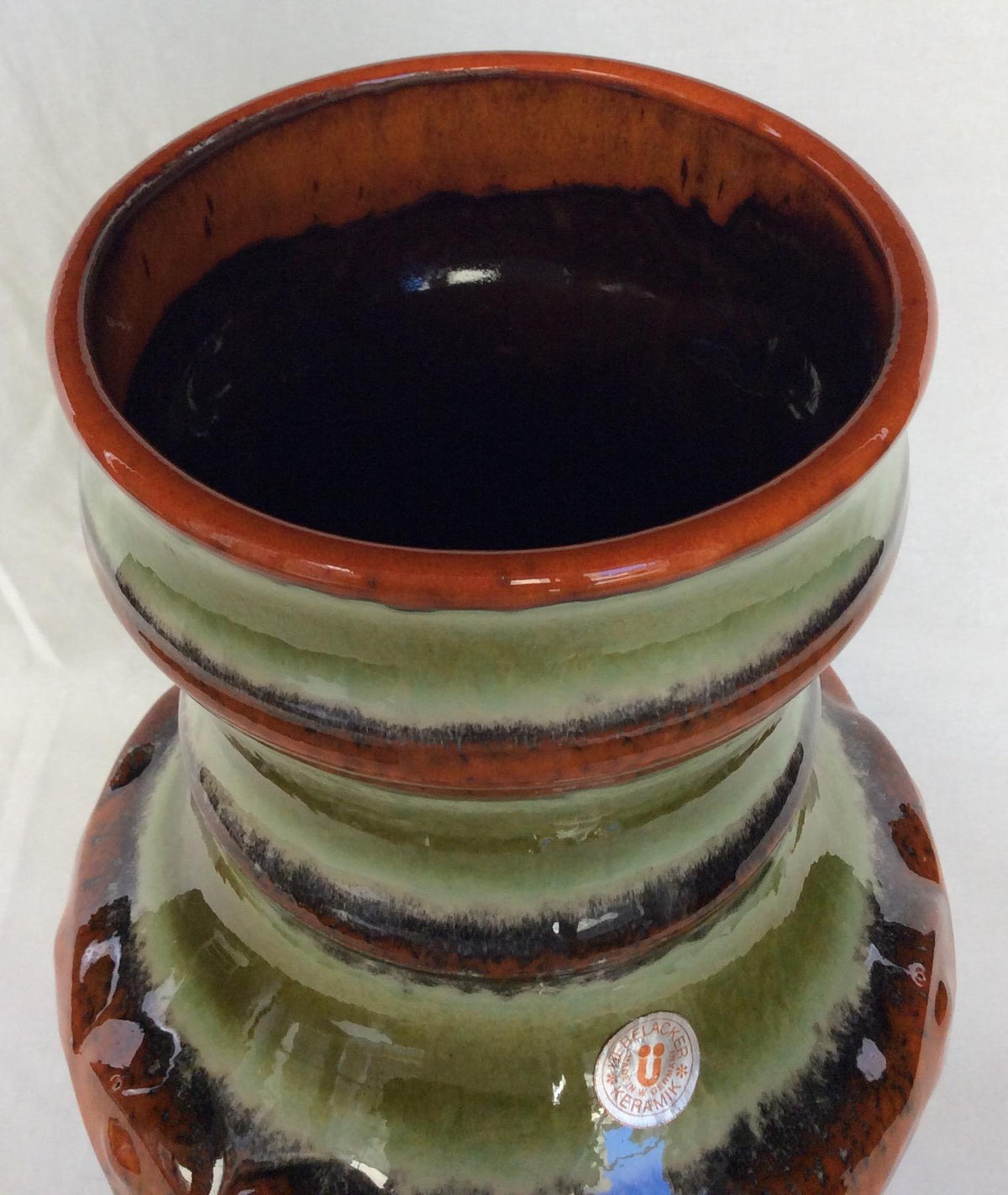 Midcentury Ceramic Vase West Germany Uebelacker Keramik Studio Pottery — detail 7