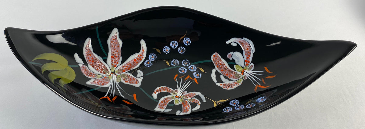 Longwy French Mid-Century Glazed Ceramic Bowl — detail 4