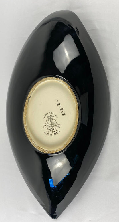 Longwy French Mid-Century Glazed Ceramic Bowl — detail 3