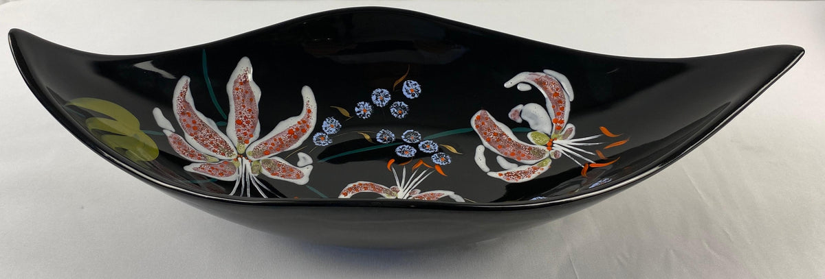 Longwy French Mid-Century Glazed Ceramic Bowl — detail 9