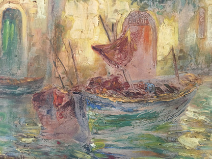 French Post Impressionist Landscape Painting, Signed — detail 3