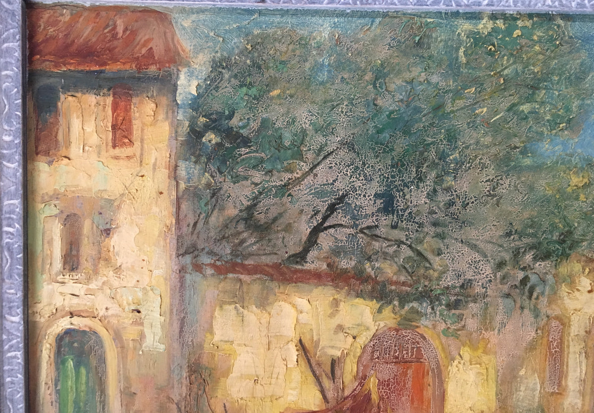 French Post Impressionist Landscape Painting, Signed — detail 5