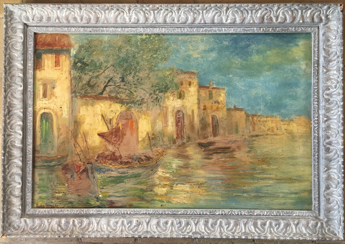 French Post Impressionist Landscape Painting, Signed — detail 6