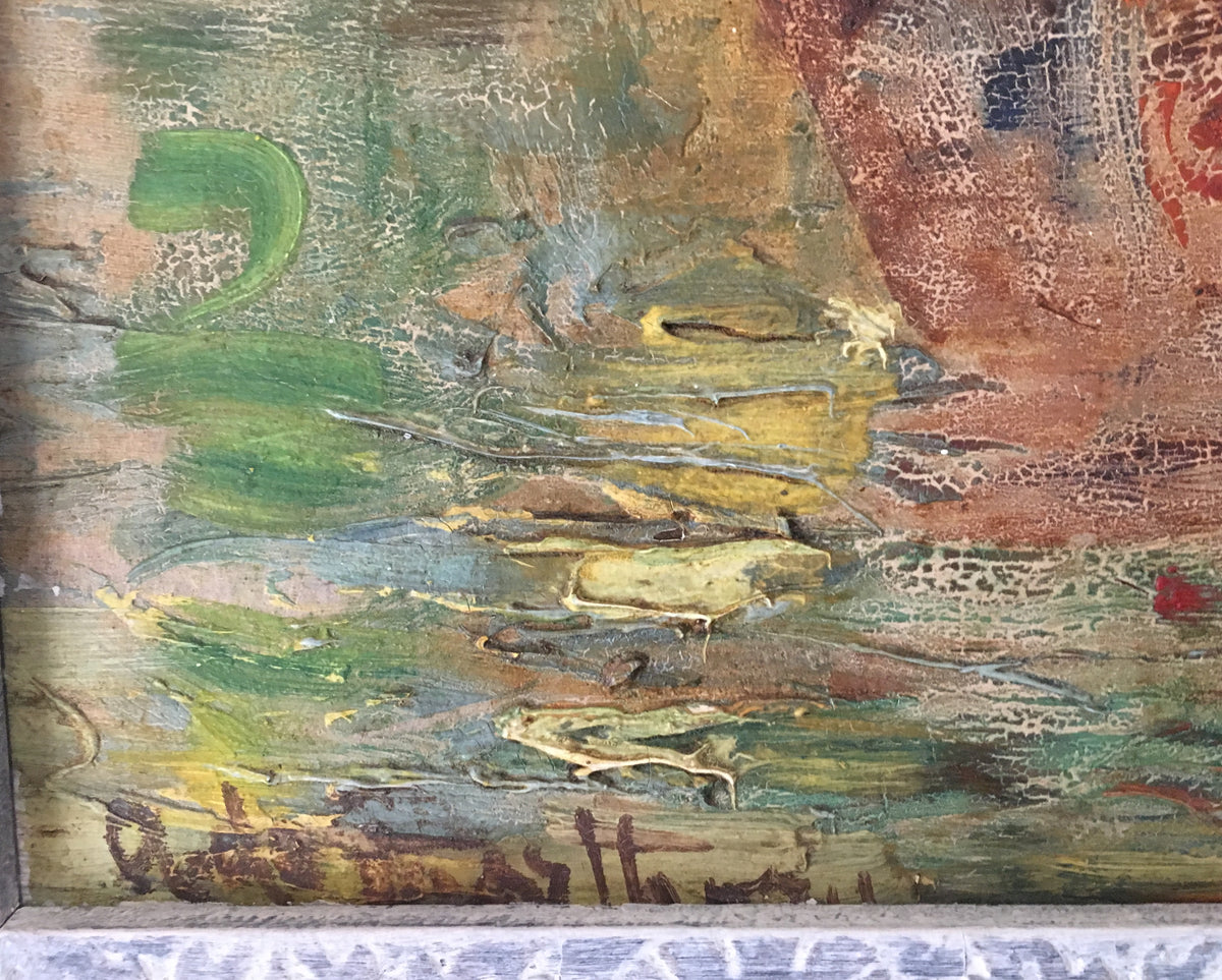 French Post Impressionist Landscape Painting, Signed — detail 7