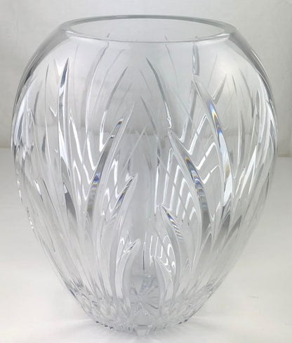 Baccarat Style Hand Cut Crystal Flower Vase — detail 3