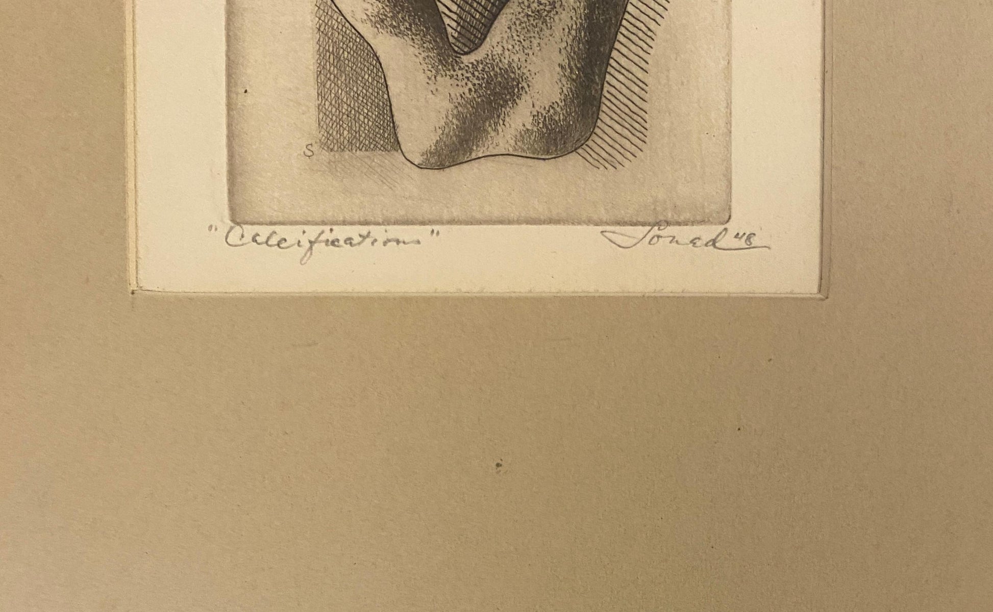 Warren Soned Aquatint Titled "Calcification" — detail 3