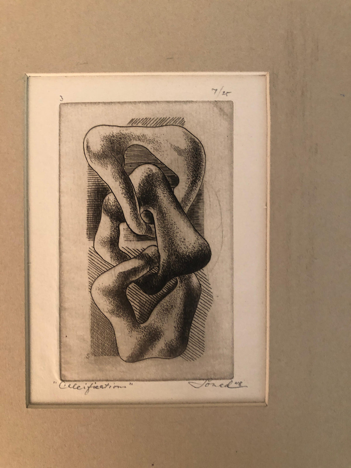 Warren Soned Aquatint Titled "Calcification" — detail 2