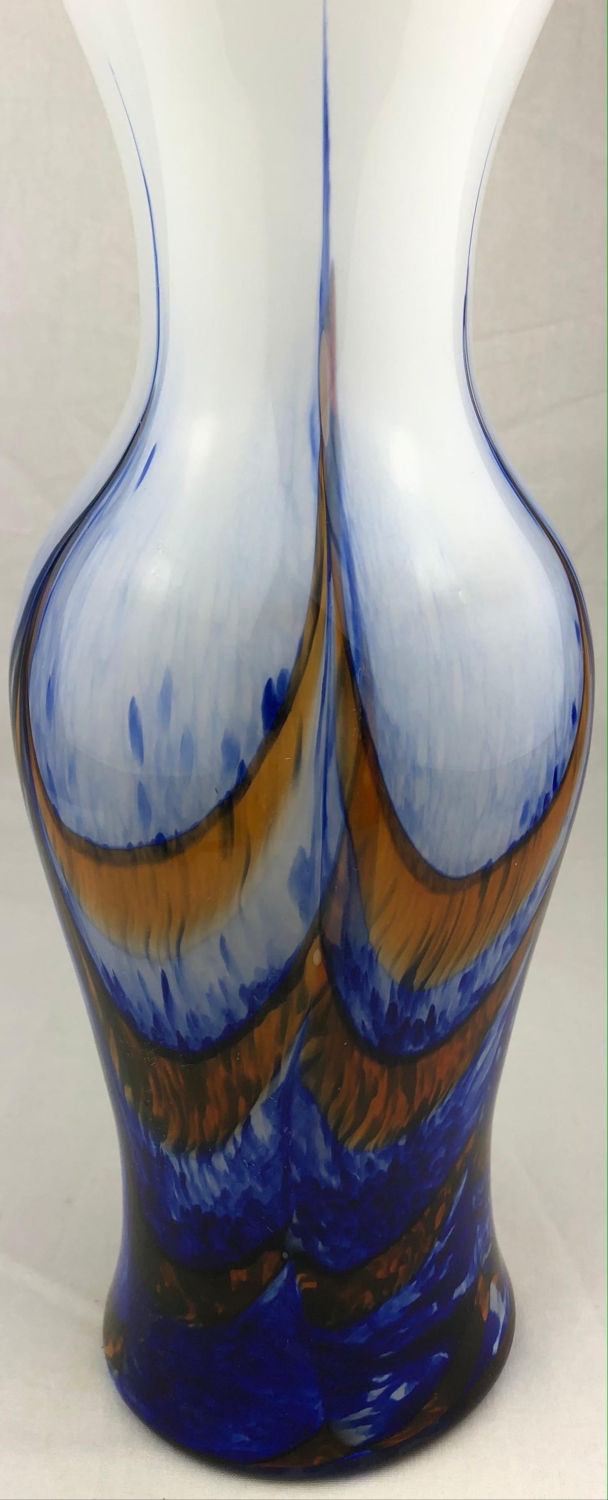 Tall French Mid Century Art Glass Vase Attributed to Schneider Glassworks — detail 3