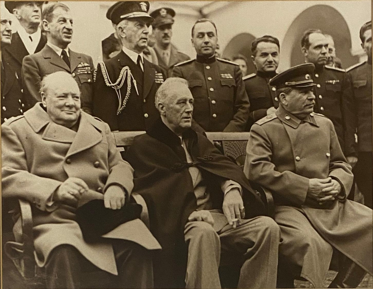 Historical Figures Memorabilia Yalta Conference Print dated 1945 — detail 2