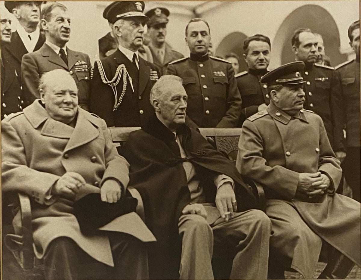 Historical Figures Memorabilia Yalta Conference Print dated 1945 — detail 2