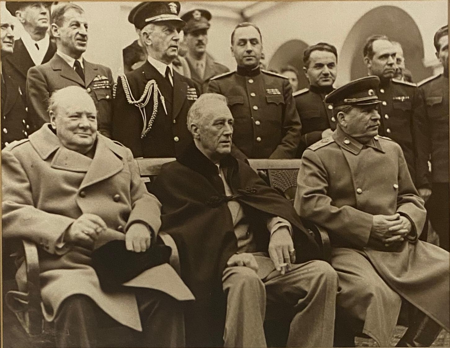 Historical Figures Memorabilia Yalta Conference Print dated 1945 — detail 2