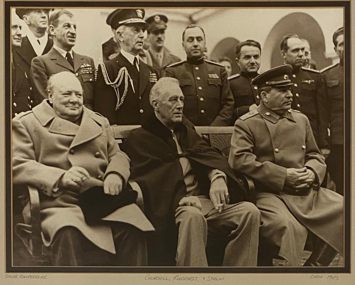 Historical Figures Memorabilia Yalta Conference Print dated 1945 — detail 3