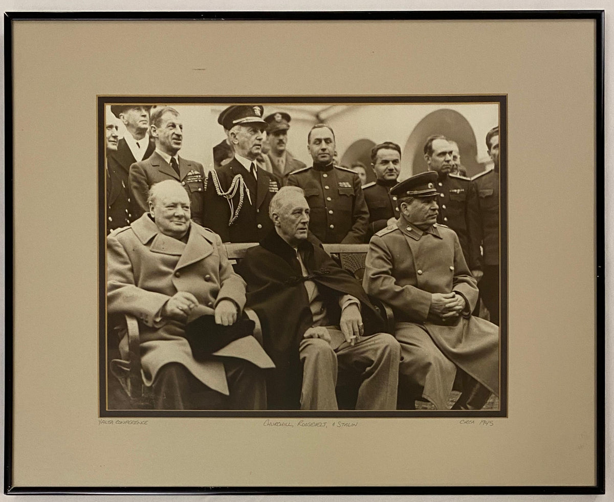 Historical Figures Memorabilia Yalta Conference Print dated 1945 — detail 4