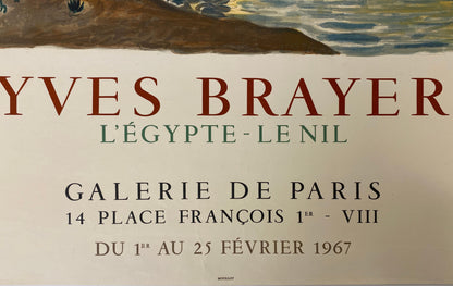 Yves Brayer Original Art Exhibition Poster Egypt & the Nile, Mourlot Art Poster — detail 3