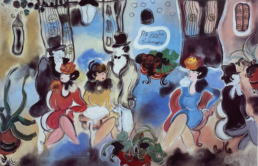 Zule Moskowitz Limited Edition Lithograph Titled "El Patio del Tiempo" — detail 2