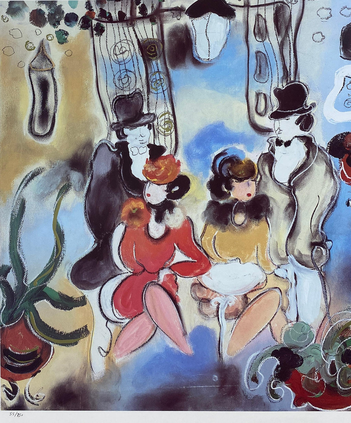 Zule Moskowitz Limited Edition Lithograph Titled "El Patio del Tiempo" — detail 5