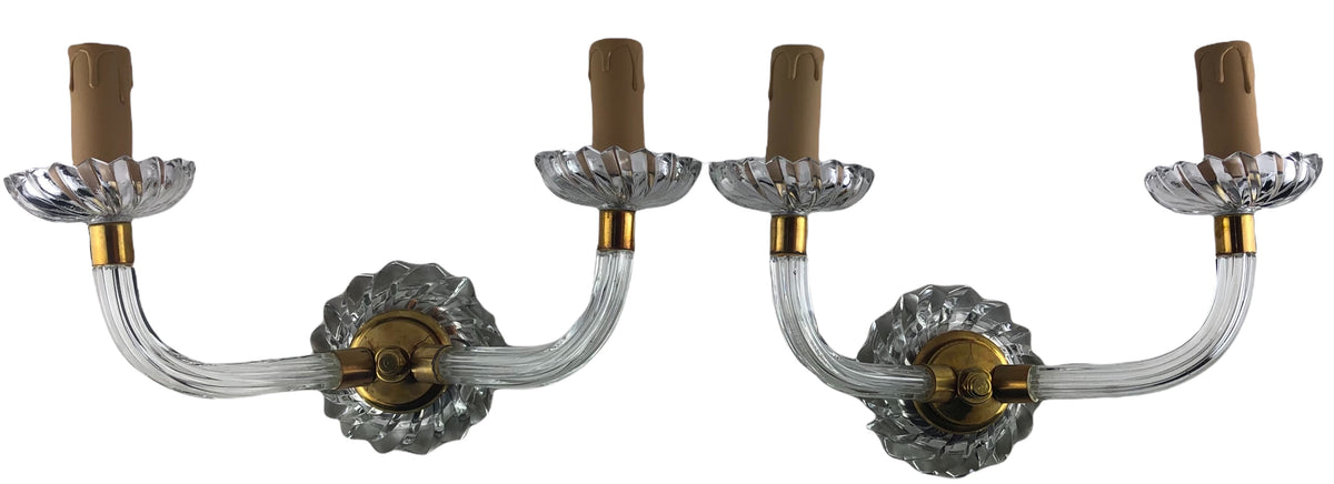 Pair of French Art Deco Sconces style Jules Leleu, circa 1930-40