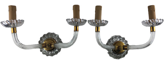 Pair of French Art Deco Sconces style Jules Leleu, circa 1930-40