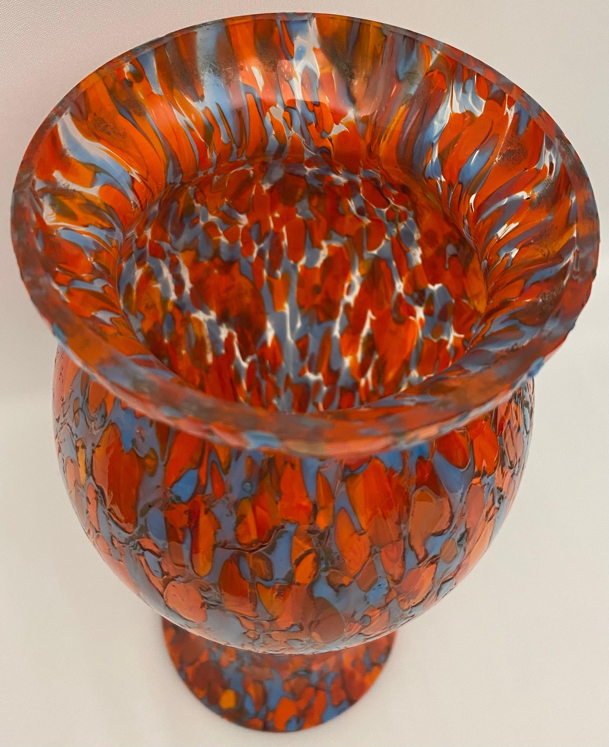 Art Deco Multi-colored Art Glass Vase — detail 2