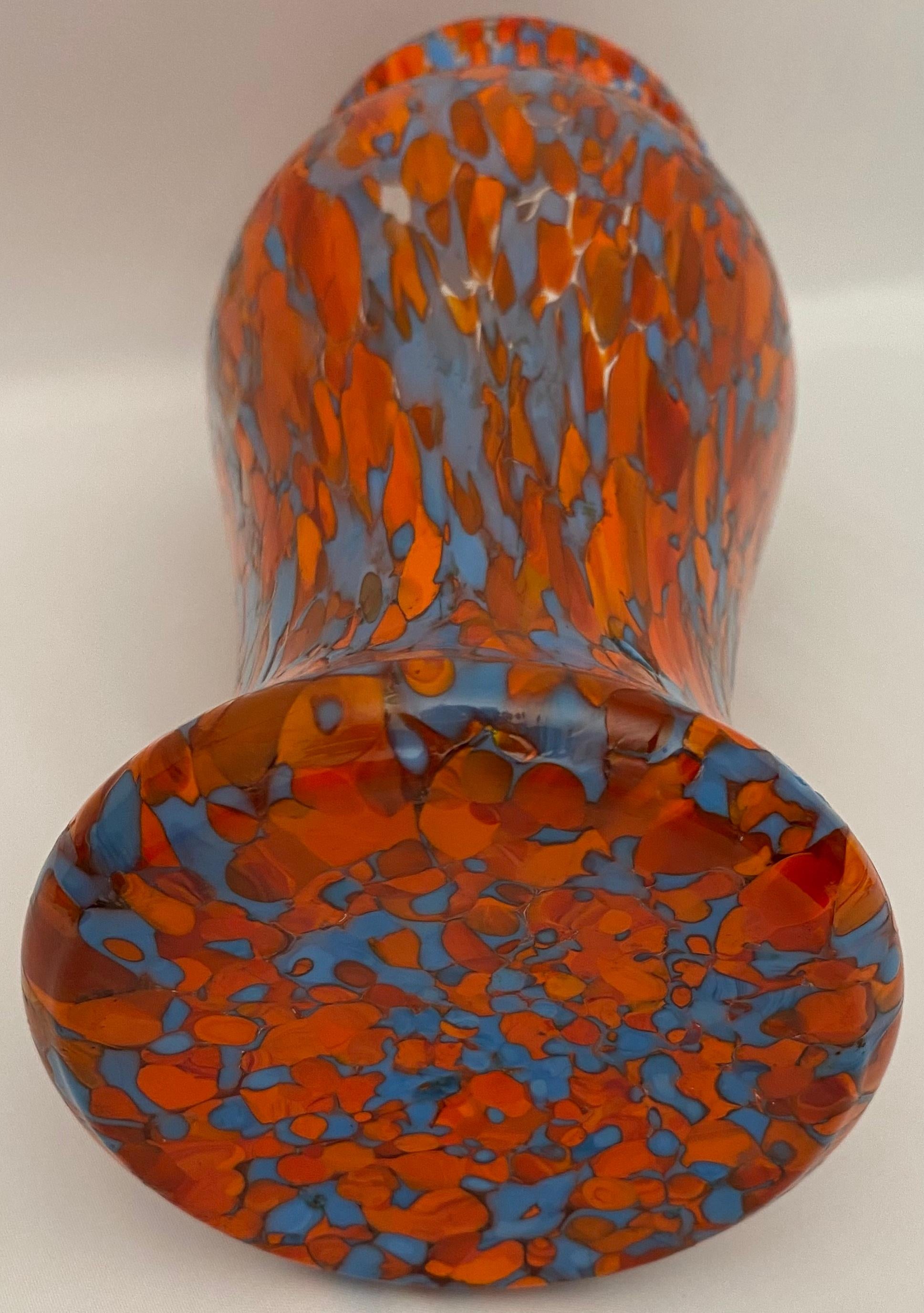 Art Deco Multi-colored Art Glass Vase — detail 3