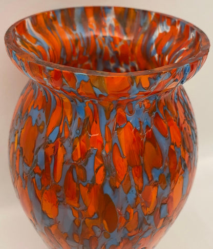 Art Deco Multi-colored Art Glass Vase — detail 4