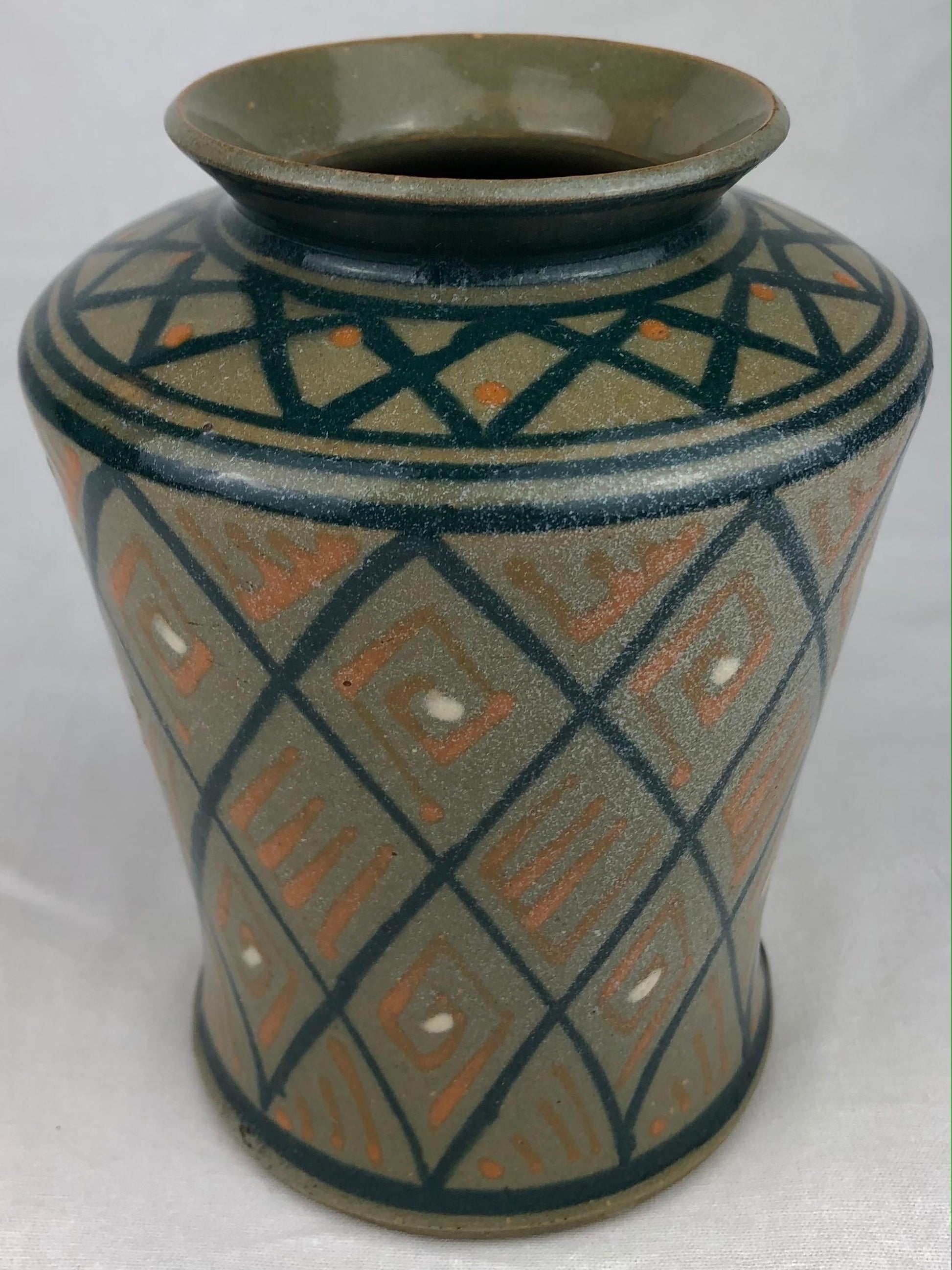 French Art Deco Ceramic Vase or Small Planter — detail 2