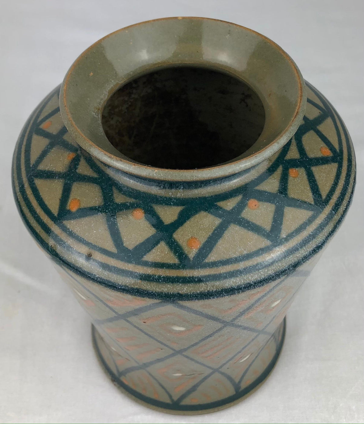 French Art Deco Ceramic Vase or Small Planter — detail 3