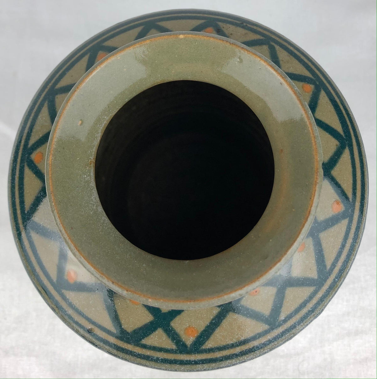 French Art Deco Ceramic Vase or Small Planter — detail 4