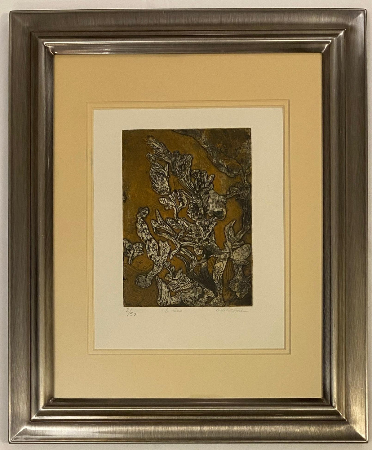 Original French Abstract Color Lithograph, Signed Titled "The Dream" — detail 5