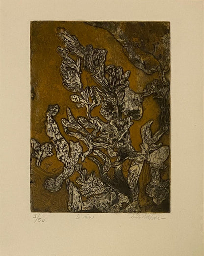 Original French Abstract Color Lithograph, Signed Titled "The Dream" — detail 4