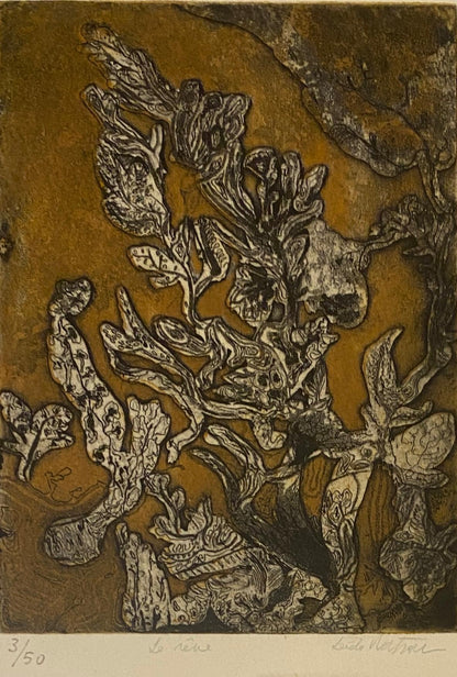 Original French Abstract Color Lithograph, Signed Titled "The Dream" — detail 3