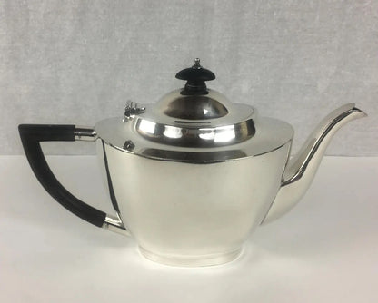 French Art Deco Silver Plated Tea Service 3 Pieces — detail 3