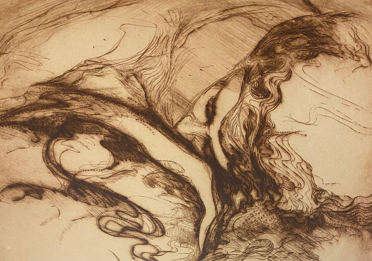 Eugene Leroy Abstract Composition, French Artist Proof Titled "Sleep" — detail 2