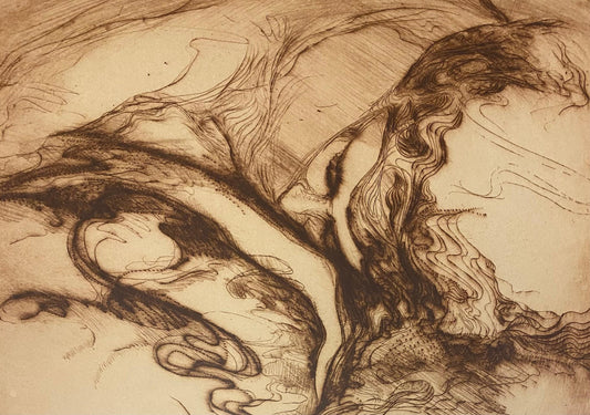 Eugene Leroy Abstract Composition, French Artist Proof Titled "Sleep" — detail 2