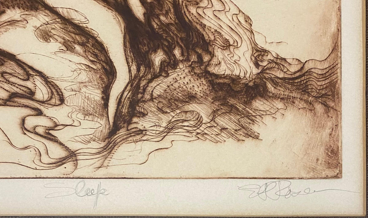 Eugene Leroy Abstract Composition, French Artist Proof Titled "Sleep" — detail 3
