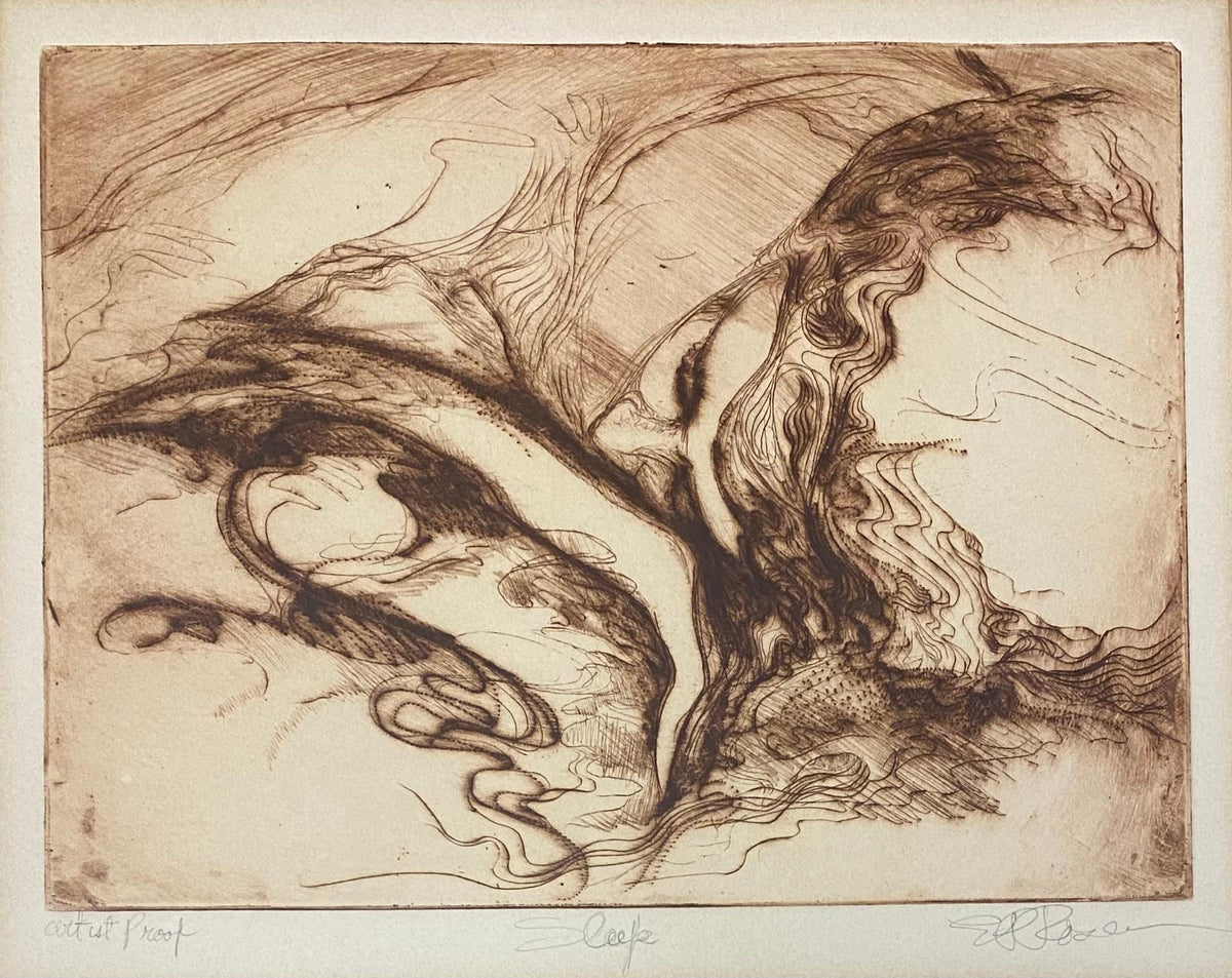 Eugene Leroy Abstract Composition, French Artist Proof Titled "Sleep" — detail 4