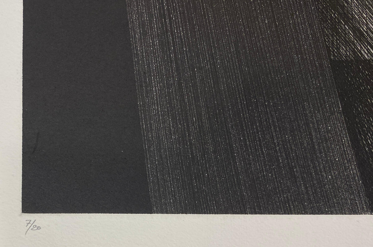 Original Limited Edition Lithograph signed Margerie, Black and White Modern Art — detail 3