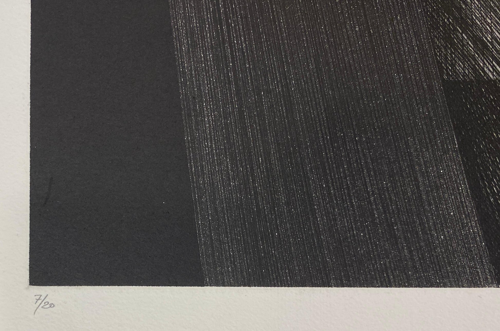 Original Limited Edition Lithograph signed Margerie, Black and White Modern Art — detail 3
