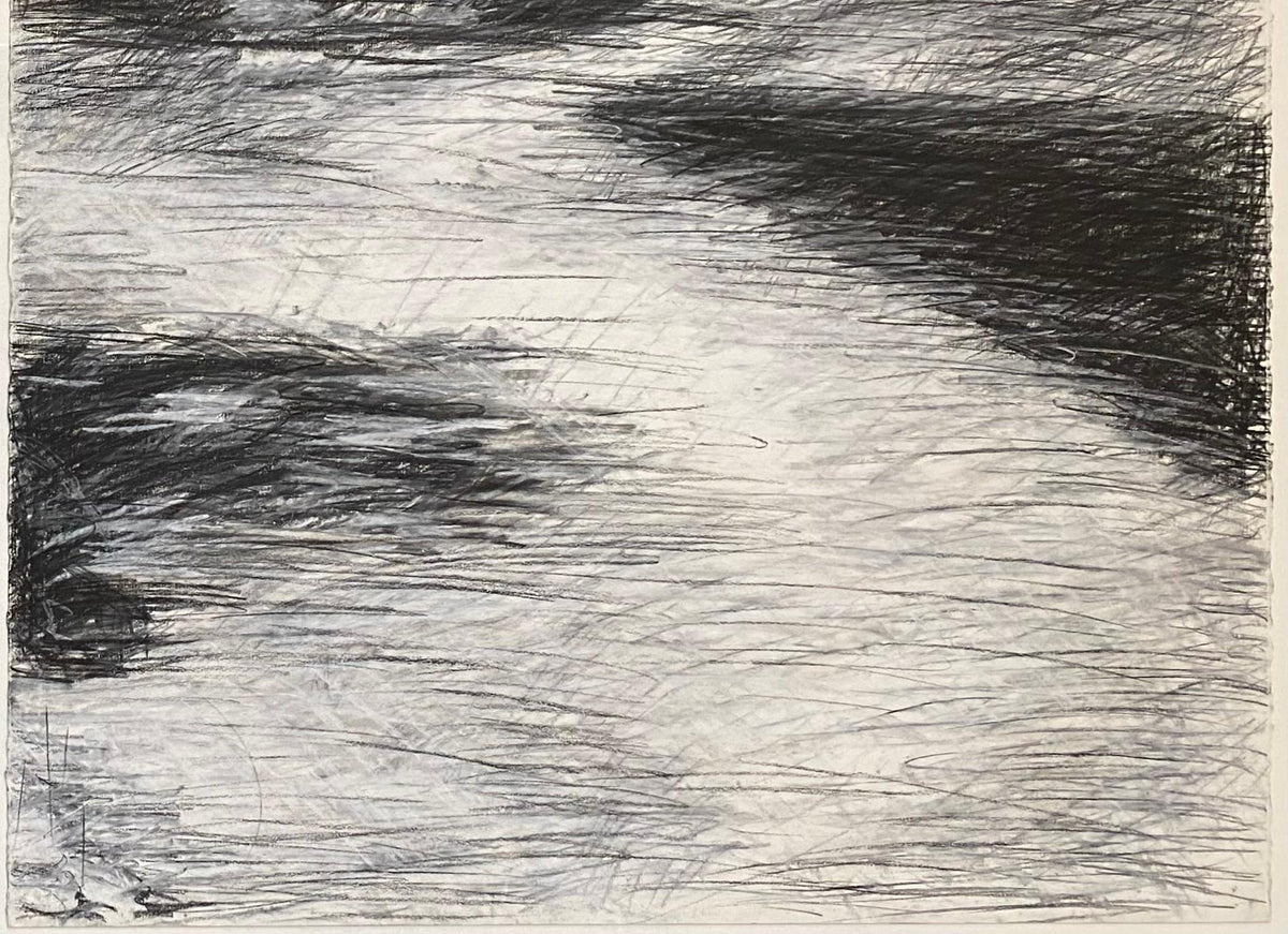 Large Black and White Painting Attributed to Beatrix Syjuco — detail 2
