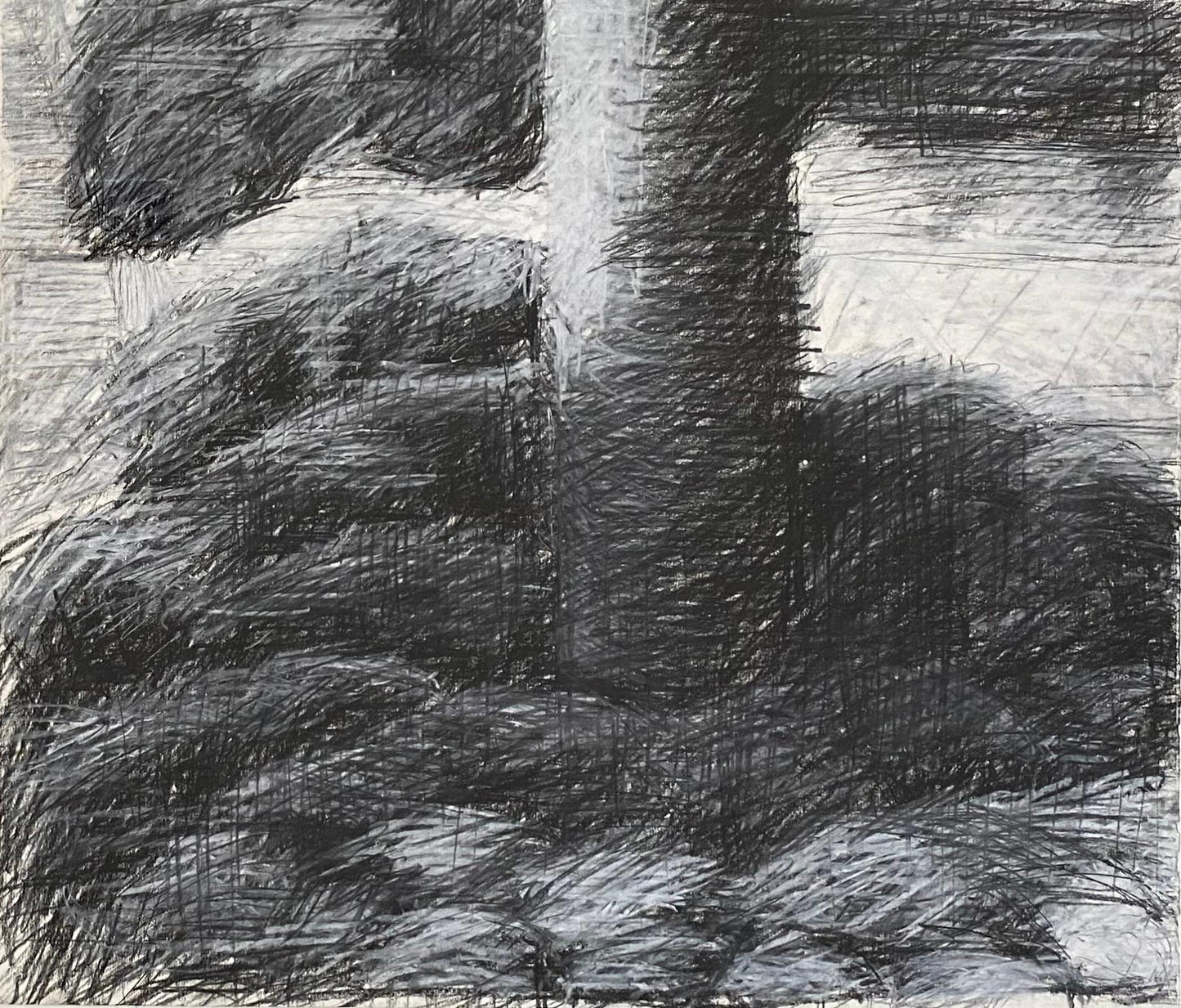 Large Black and White Painting Attributed to Beatrix Syjuco — detail 5