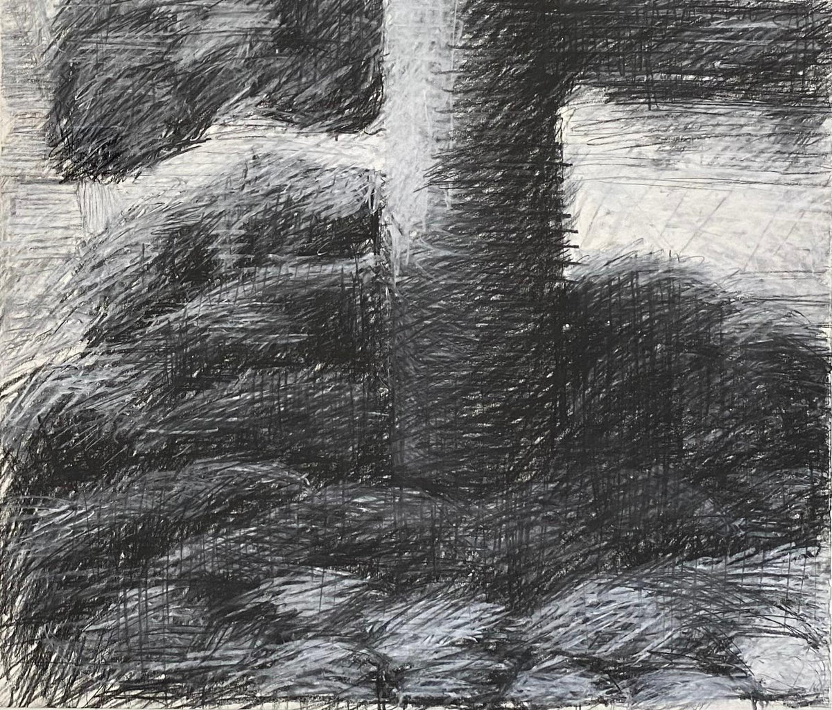 Large Black and White Painting Attributed to Beatrix Syjuco — detail 5