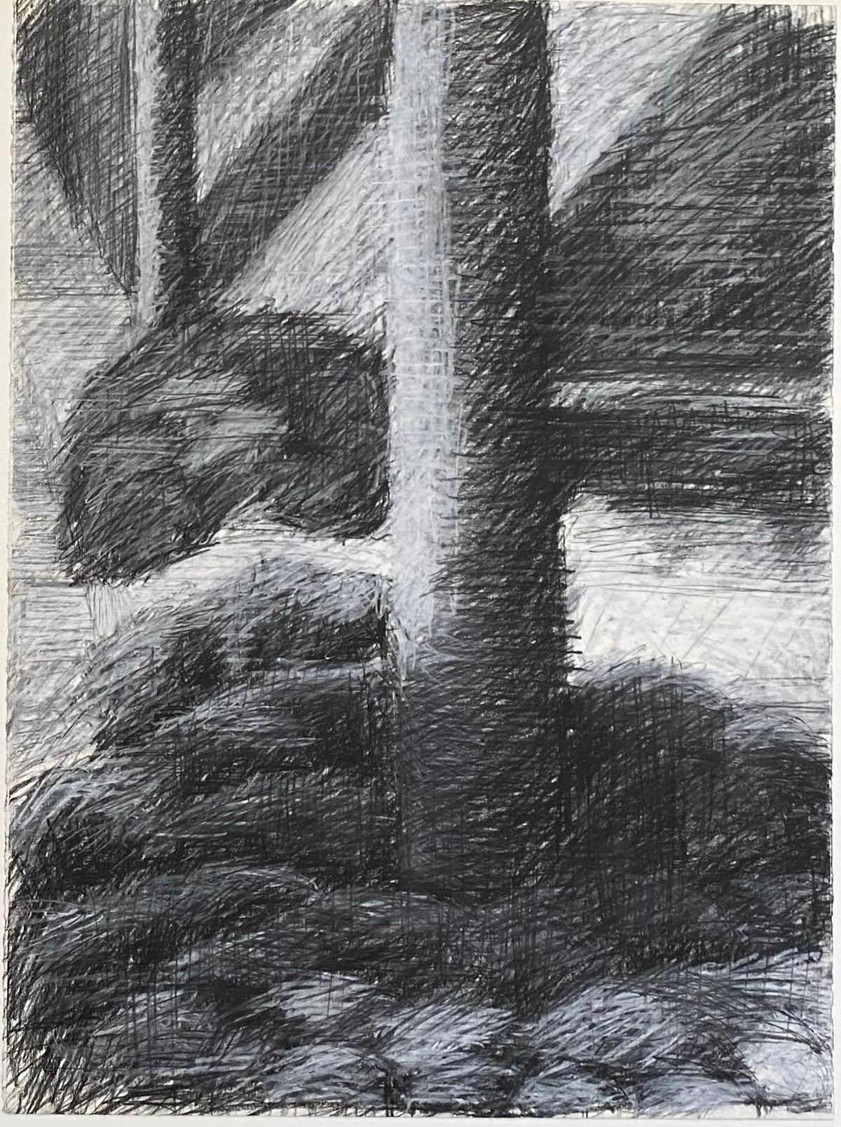 Large Black and White Painting Attributed to Beatrix Syjuco — detail 6