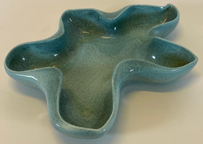 Mid-Century Modern Red Wing Pottery Ceramic Bowl, Turquoise Glaze — detail 5