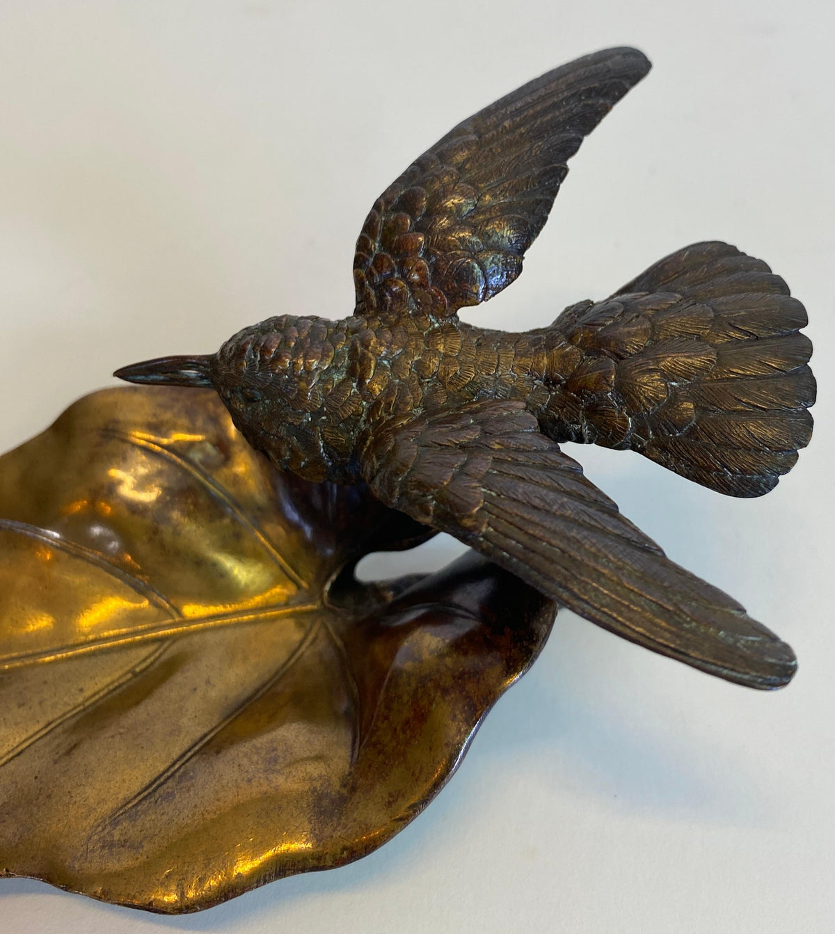 French Art Deco Bronze Hummingbird Vide-Poche attributed to Louis-Albert Carvin — detail 6