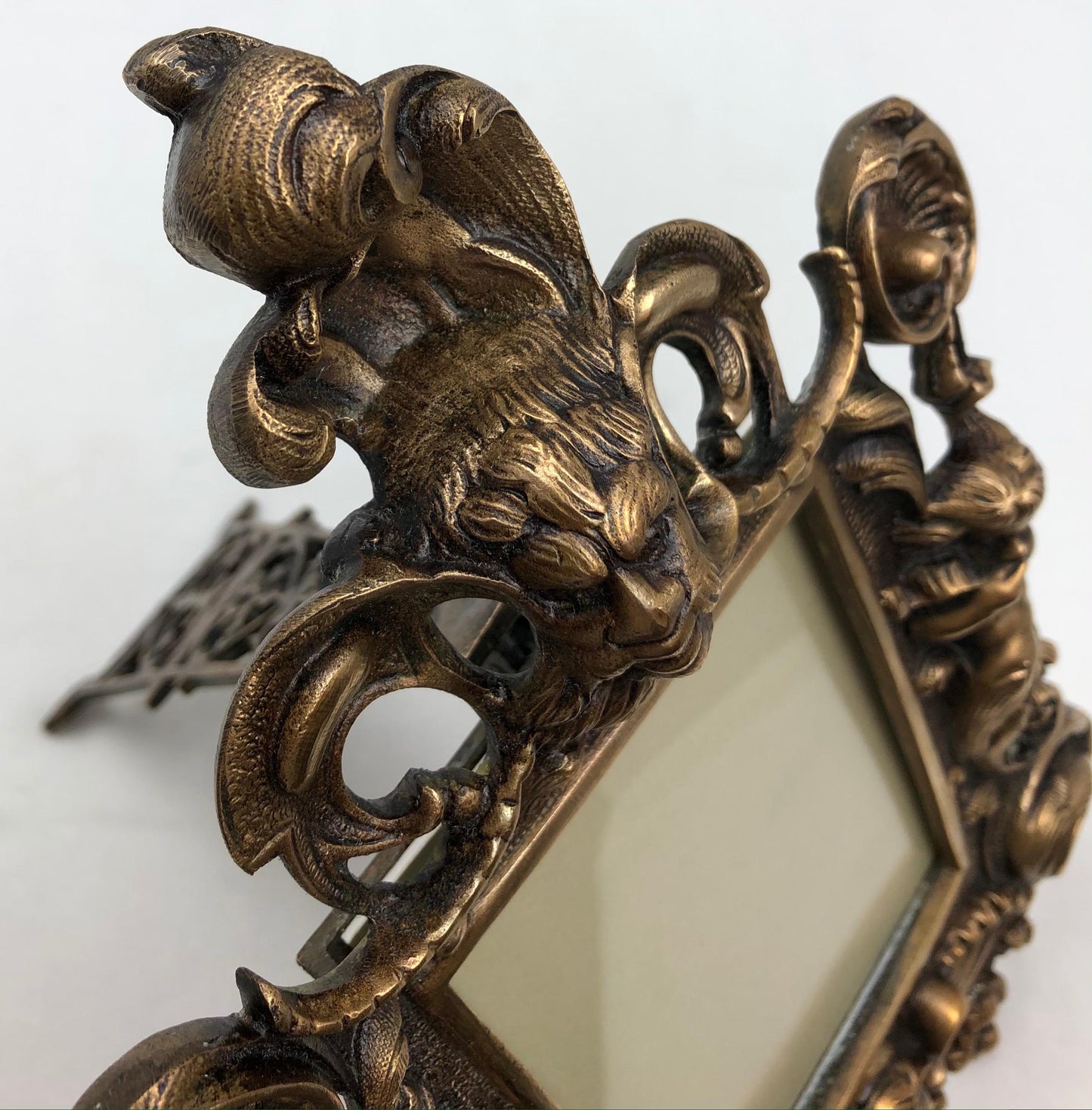 Fine Antique French Neoclassical Louis XV Style Gilt Bronze Picture Frame — detail 4