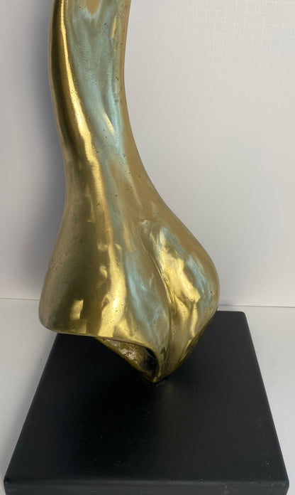 Tall Figurative Bronze Sculpture attr. to Aharon Bezalel, Surrealist Nude Woman — detail 5
