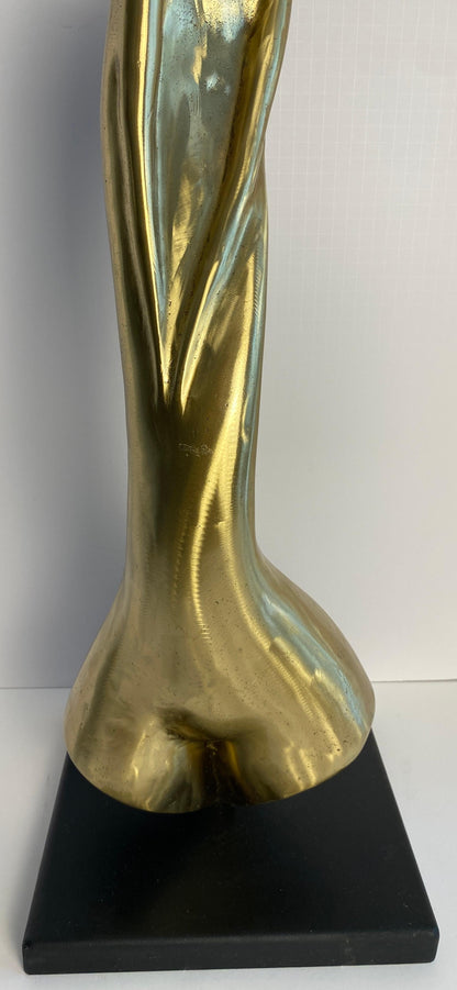 Tall Figurative Bronze Sculpture attr. to Aharon Bezalel, Surrealist Nude Woman — detail 8